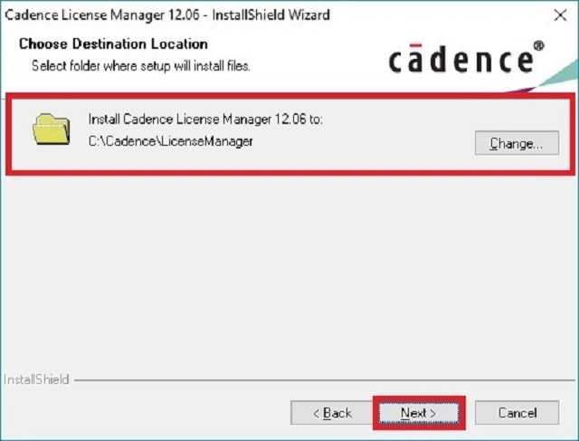 Cài Cadence License Manager bước 3