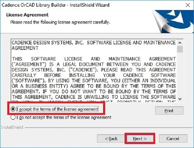 Cài Orcad Library Builder bước 2