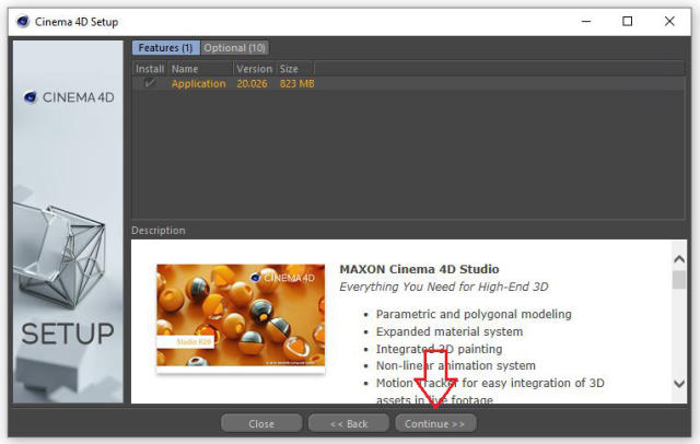 dẫn cài đặt Maxon Cinema 4D Studio 4