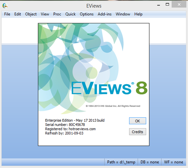 Cài đặt eview 8 full crack 10