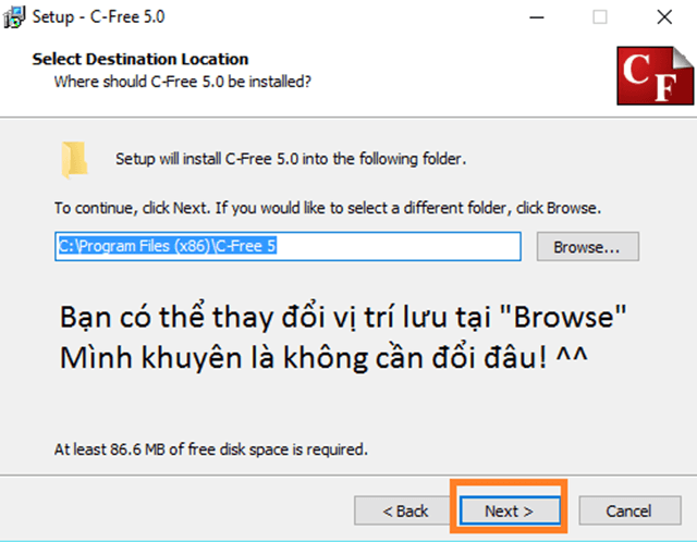 cài đặt C-free 5.0-4