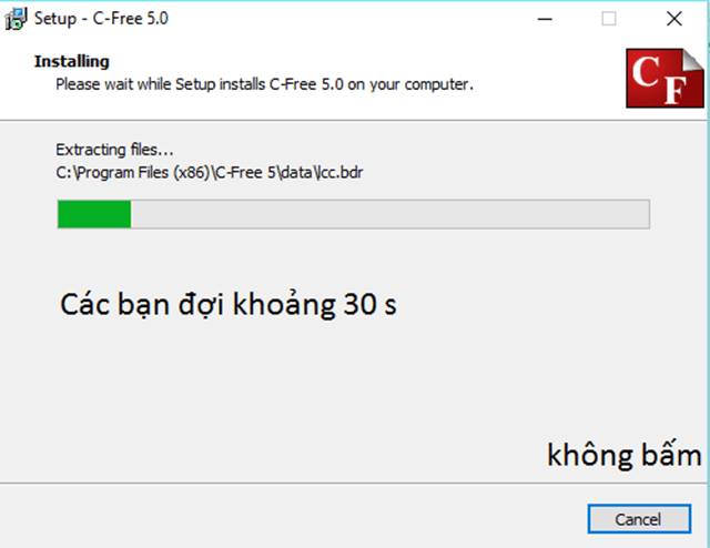 cài đặt C-free 5.0-8