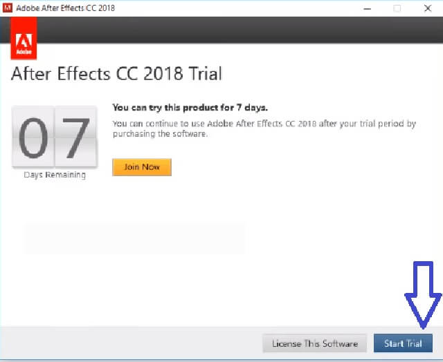 cài đặt After Effect CC 2018 Full Crack bước 4