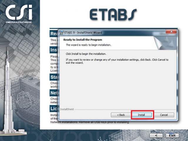 cài đặt Etab 9.7.4.1