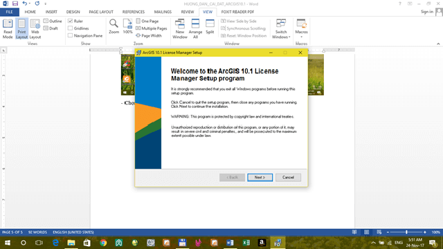 cài đặt phần mềm ArcGIS 9