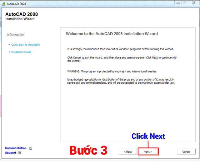 cài đặt Autocad 2008-3