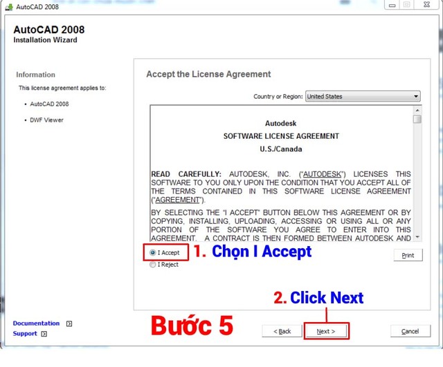 cài đặt Autocad 2008-5