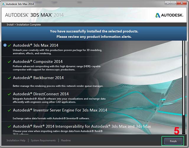 Cài đặt Autodesk 3ds Max 2014-5