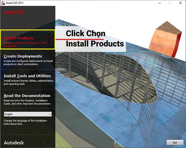 cài đặt phần mềm Autocad 2011 Full 64bit 1