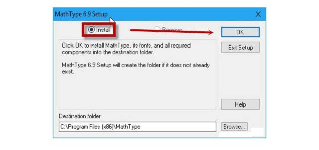 cài đặt phần mềm Mathtype 6.9 Full Key 4
