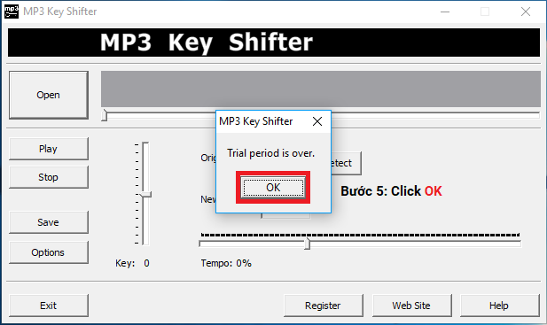 cài đặt phần mềm MP3 KeyShifter bước 5