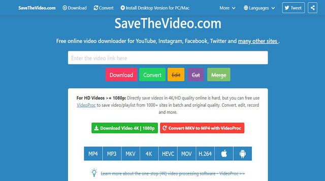 tải video Youtube bằng SaveTheVideo