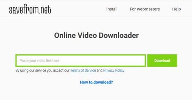 tải video Youtube bằng SaveFrom