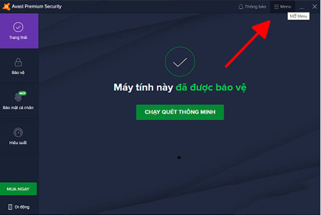 Cách active phần mềm Avast 2021 bước 1