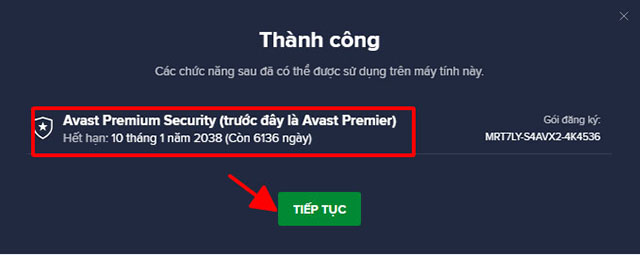 Cách active phần mềm Avast 2021 bước 5