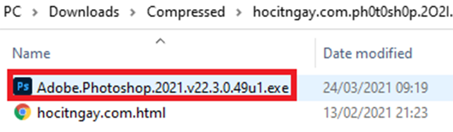 Cách cài Adobe Photoshop 2021 bước 1