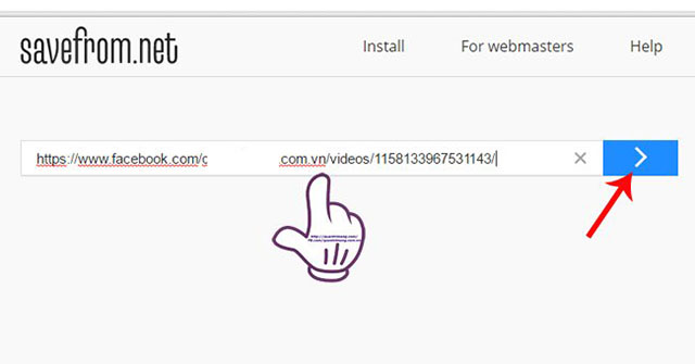 Cách tải video trên Facebook về máy tính bằng savefrom.net