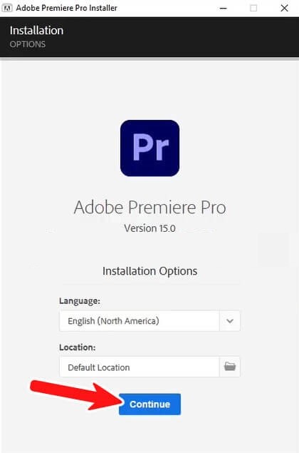 Cài đặt adobe premiere pro 2021 bước 3