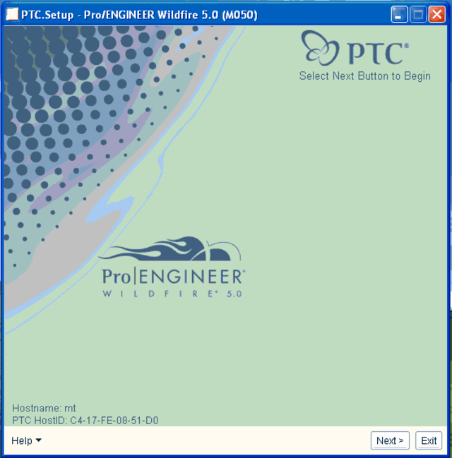 cài đặt Pro Engineer 5.0 bước 2