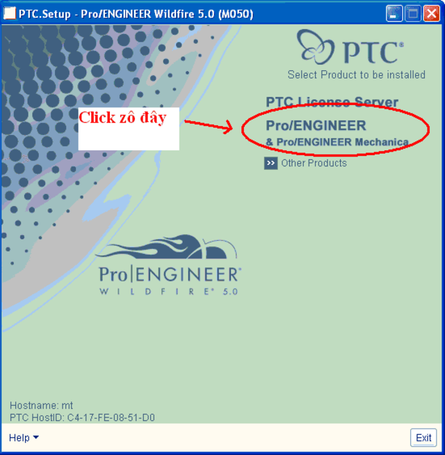 cài đặt Pro Engineer 5.0 bước 6