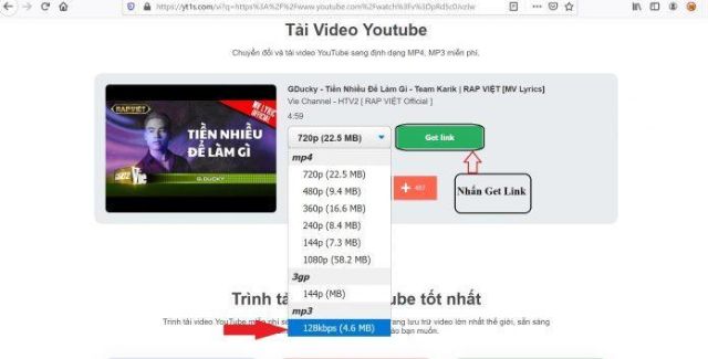 nhấn Get Link