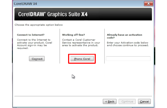 cài đặt Corel Draw X4 bước 8