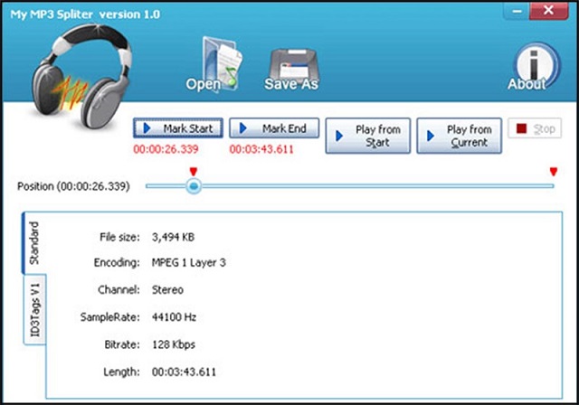 Phần mềm cắt ghép nhạc My Mp3 Splitter