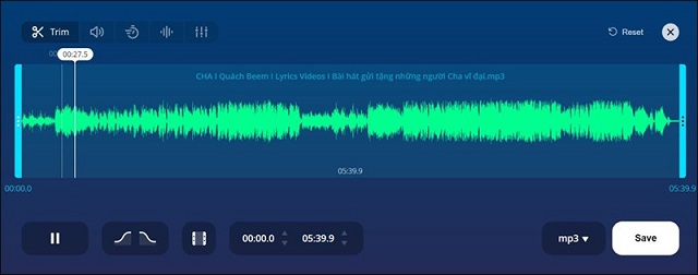 Phần mềm cắt ghép nhạc Online MP3 Cutter