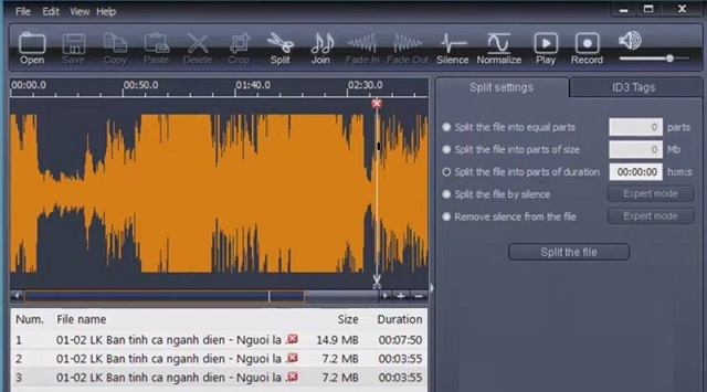 Phần mềm cắt ghép nhạc X-Wave MP3 Cutter Joiner 