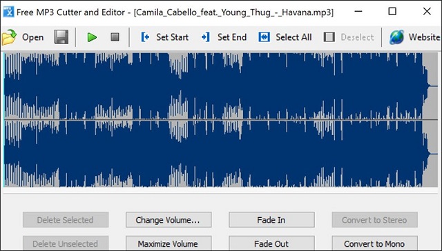 Phần mềm cắt ghép nhạc Free MP3 Cutter And Editor 