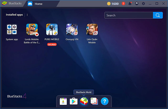 Phần mềm giả lập BlueStacks