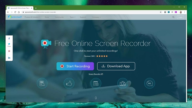 Phần mềm trực tuyến Apowersoft Free Online Screen Recorder