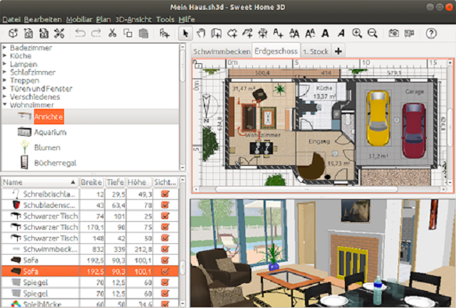 Phần mềm thiết kế nhà ở Sweet Home 3D