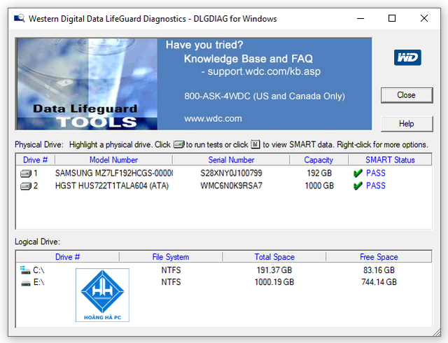 Data Lifeguard Diagnostic