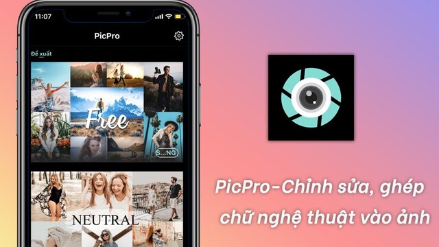 Phần mềm chèn chữ nghệ thuật vào ảnh PicPro