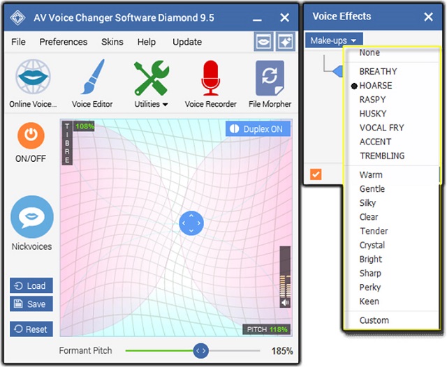 Phần mềm thay đổi giọng nói AV Voice Changer Software Diamond