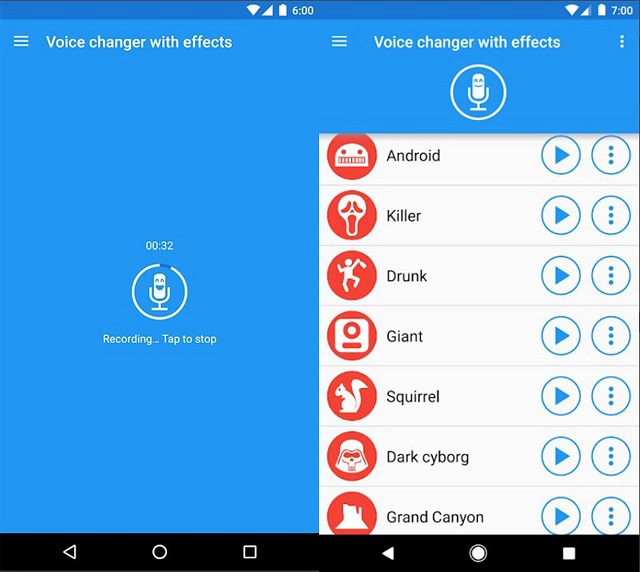 Phần mềm thay đổi giọng nói Voice Changer With Effects