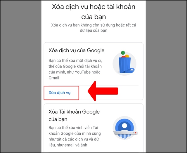 Cách xóa tài khoản Gmail trên điện thoại bước 3