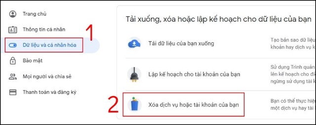 Cách xóa tài khoản Gmail trên máy tính bước 1