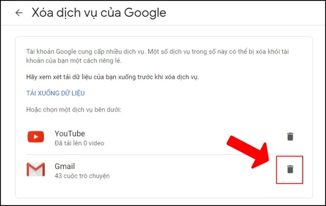 Cách xóa tài khoản Gmail trên máy tính bước 3