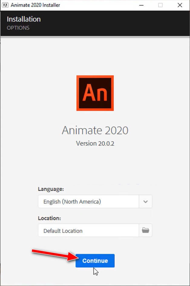 cài đặt Adobe Animate 2021 bước 4