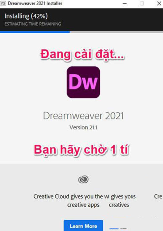 cài đặt Adobe Dreamweaver CC 2021 bước 5