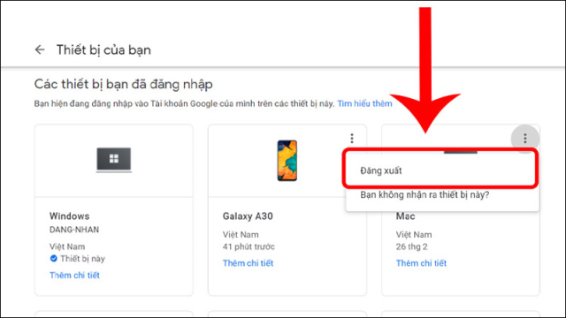 Cách đăng xuất tài khoản Google từ xa 3