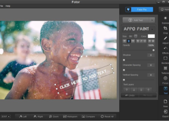 Phần mềm chèn chữ nghệ thuật Fotor Photo Editor