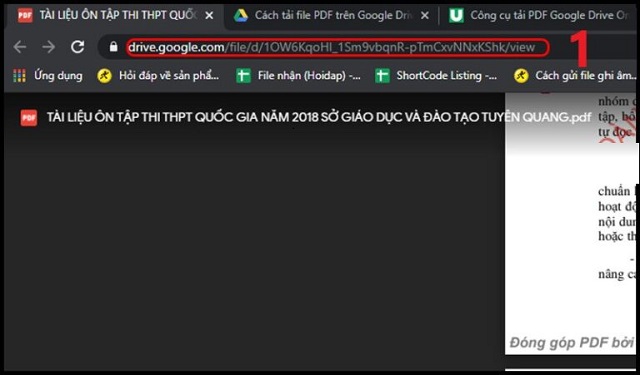 Dùng https://urlgd.com/vi/download-pdf để tải file từ Google Drive bị cấm bước 1