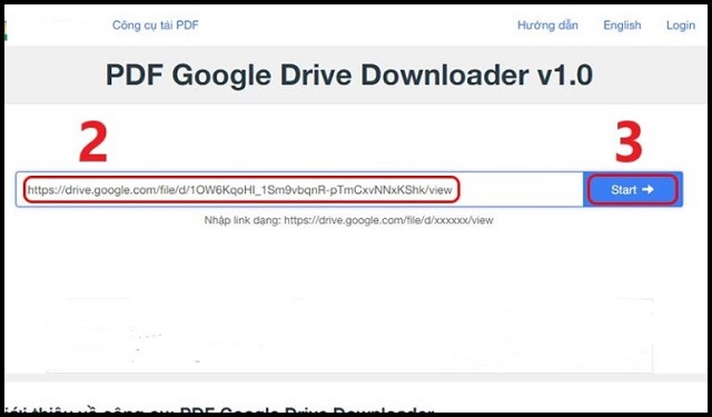 Dùng https://urlgd.com/vi/download-pdf để tải file từ Google Drive bị cấm bước 2