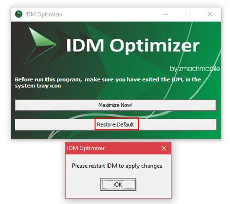 Sử Dụng Phần Mềm IDM Optimizing bước 3