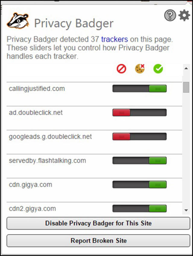 Phần mềm Privacy Badger