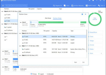 Phần mềm phân chia ổ cứng EaseUS Partition Master