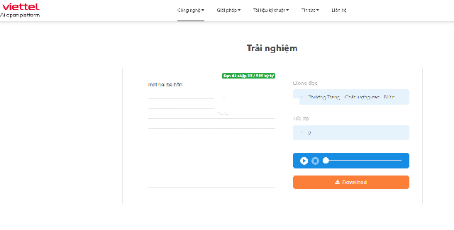 Phần mềm chuyển văn bản thành giọng nói  Viettelgroup.ai